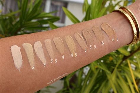 armani power fabric foundation swatches.